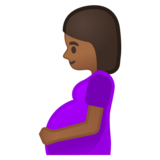 孕妇：中黑肤色emoji素材一 160x160像素