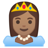 公主:中等肤色emoji素材一 160x160像素