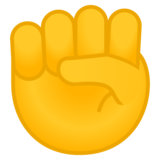 举起的拳头emoji素材一 160x160像素