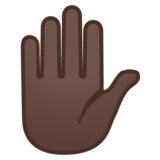 举起手：深色肤色emoji素材一 160x160像素