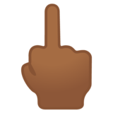 比中指的手：中黑肤色emoji素材一 160x160像素