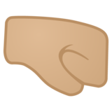 右拳:中浅肤色emoji素材一 160x160像素