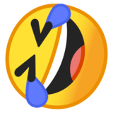 在地板上滚来滚去大笑emoji素材一 160x160像素