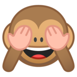 捂眼睛的猴子emoji素材一 160x160像素