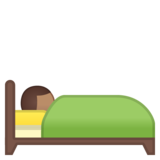 卧床者：中等肤色emoji素材一 160x160像素