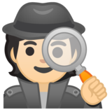 侦探：浅肤色emoji素材一 160x160像素