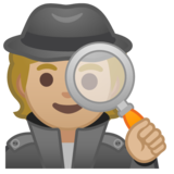 侦探：中等偏浅肤色emoji素材一 160x160像素