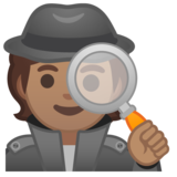 侦探：中等肤色emoji素材一 160x160像素