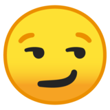 歪嘴笑的脸emoji素材一 160x160像素