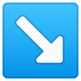 右下箭头emoji素材一 160x160像素