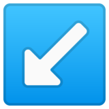 左下箭头emoji素材一 160x160像素