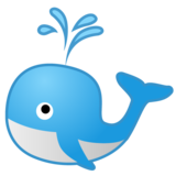 喷水的鲸鱼emoji素材一 160x160像素