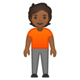 站立者：中黑肤色emoji素材一 160x160像素