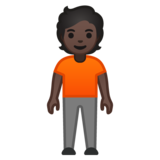 站立者：深色肤色emoji素材一 160x160像素