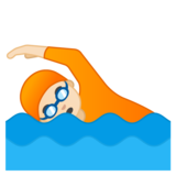 游泳：浅肤色emoji素材一 160x160像素