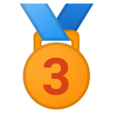 第三名奖章emoji素材一 160x160像素