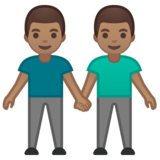 男士牵手：中等肤色emoji素材一 160x160像素