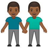 男士牵手：中深色肤色emoji素材一 160x160像素