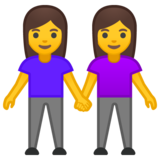 妇女牵手emoji素材一 160x160像素