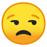 有点郁闷的脸emoji素材一 160x160像素