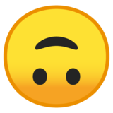 颠倒的脸emoji素材一 160x160像素