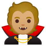 吸血鬼：中等浅肤色emoji素材一 160x160像素