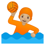 玩水球的人：中等浅肤色emoji素材一 160x160像素