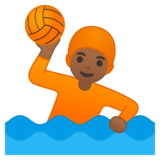 玩水球的人：中等深色肤色emoji素材一 160x160像素