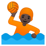 玩水球的人：深色肤色emoji素材一 160x160像素