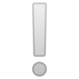 白色感叹号emoji素材一 160x160像素