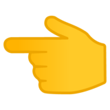 指向左边的手emoji素材一 160x160像素