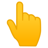 指向上方的手emoji素材一 160x160像素