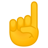 食指向上emoji素材一 160x160像素