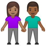 男女牵手：中肤色，中深色emoji素材一 160x160像素