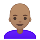 女性：中等肤色，秃顶emoji素材一 160x160像素