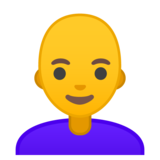 女人：秃头emoji素材一 160x160像素