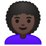 女人：深色肤色，卷发emoji素材一 160x160像素