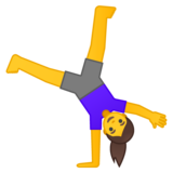 侧手翻的女人emoji素材一 160x160像素