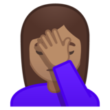 女性面部按摩：中等肤色emoji素材一 160x160像素