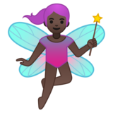 女仙女：深色肤色emoji素材一 160x160像素