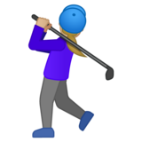 女子高尔夫：中浅肤色emoji素材一 160x160像素