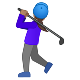 女子高尔夫：中等肤色emoji素材一 160x160像素