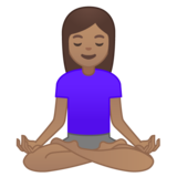 打坐的女人：中等肤色emoji素材一 160x160像素