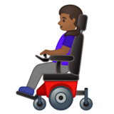 坐电动轮椅的女性：中深色肤色emoji素材一 160x160像素