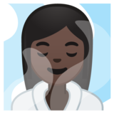 潮湿房间的女人：深色肤色emoji素材一 160x160像素