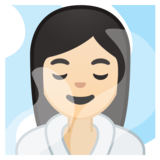 蒸汽房的女人：浅肤色emoji素材一 160x160像素
