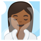 蒸汽房的女人：中等深色肤色emoji素材一 160x160像素