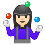 女性杂耍：浅肤色emoji素材一 160x160像素