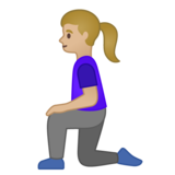 女性跪下：中浅肤色emoji素材一 160x160像素