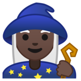 女法师：深色肤色emoji素材一 160x160像素